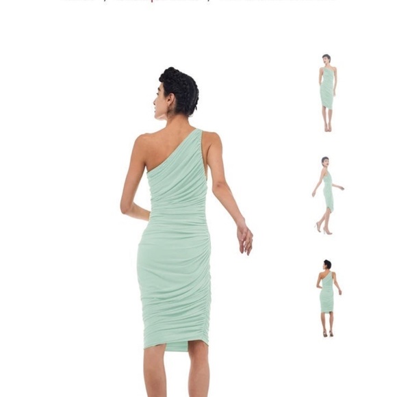 Norma Kamali Diana Mini Dress Seafoam Green - Picture 3 of 5